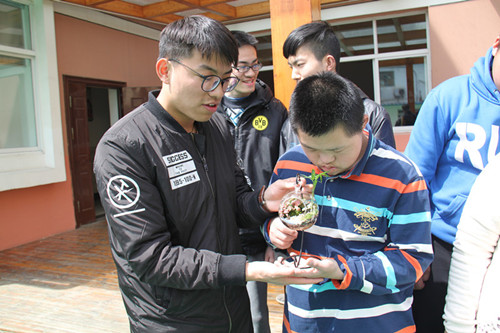 为孩子们送上亲手制作的微景观生态瓶